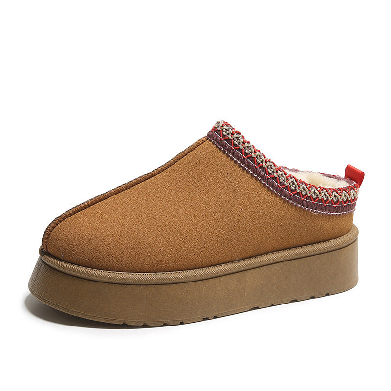 Chaussons Bottines Hiver Femme Doublées en Laine