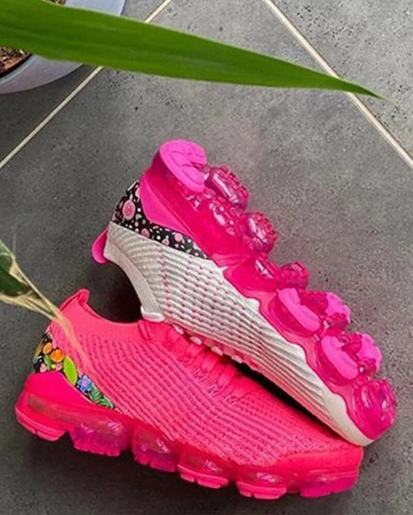 Sneakers Fleurs & Fuchsia - Style et Confort en Édition Limitée