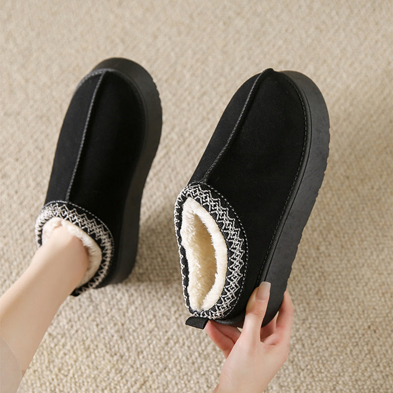 Chaussons Bottines Hiver Femme Doublées en Laine