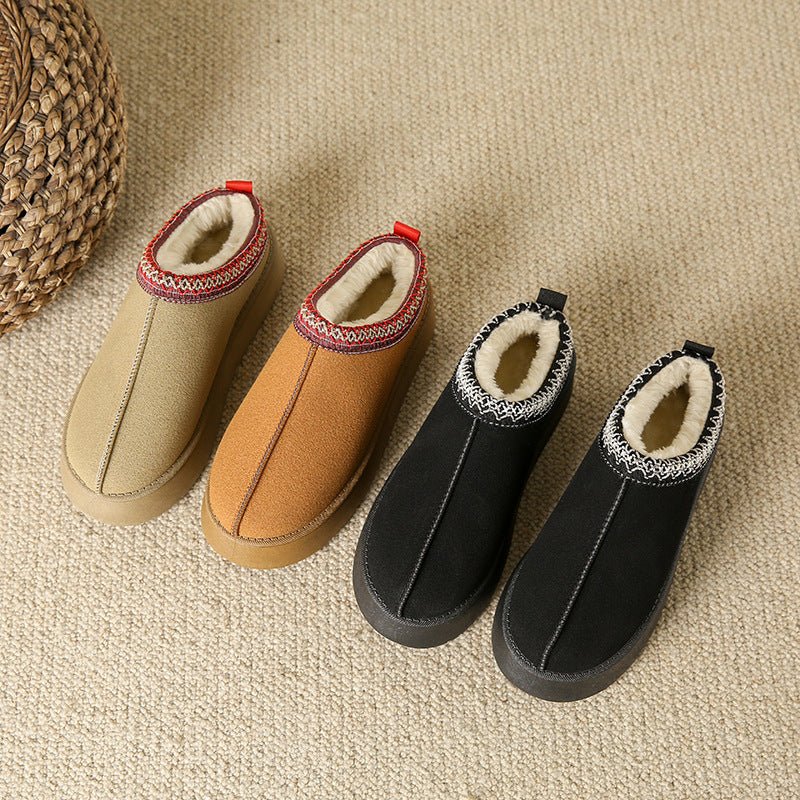 Chaussons Bottines Hiver Femme Doublées en Laine