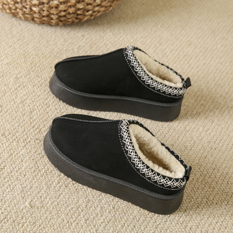 Chaussons Bottines Hiver Femme Doublées en Laine