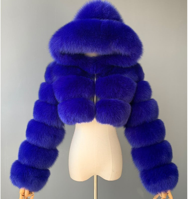 Veste Courte en Fourrure Luxe – Élégance Audacieuse