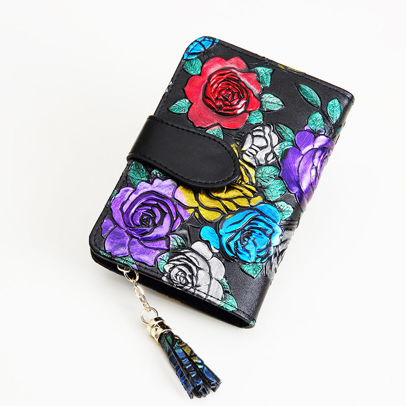 Florale Portefeuille Sécurité RFID - Unisexe Élégance Florale