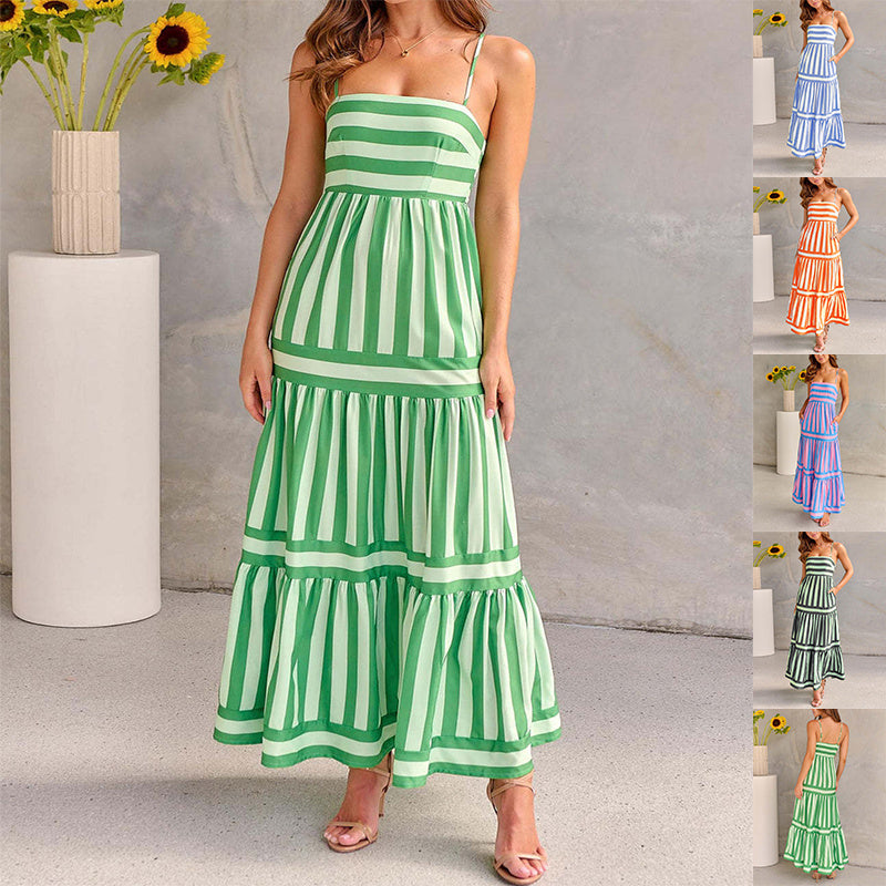 Robe Maxi Rayée - Élégance et Confort d'Été