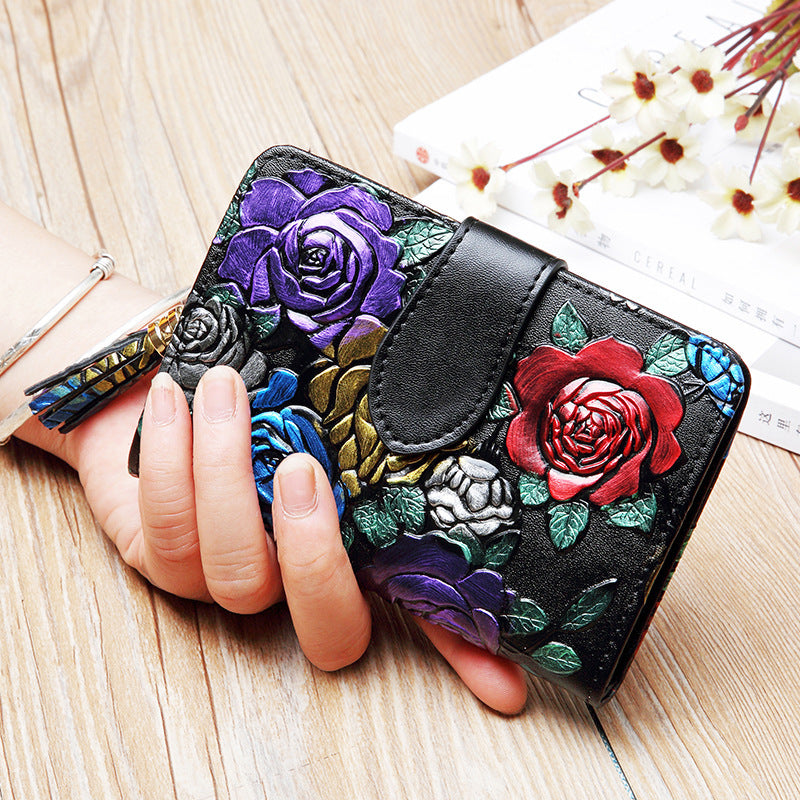 Florale Portefeuille Sécurité RFID - Unisexe Élégance Florale