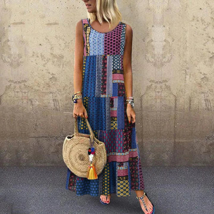 Robe Azure Bohemian Décontracté