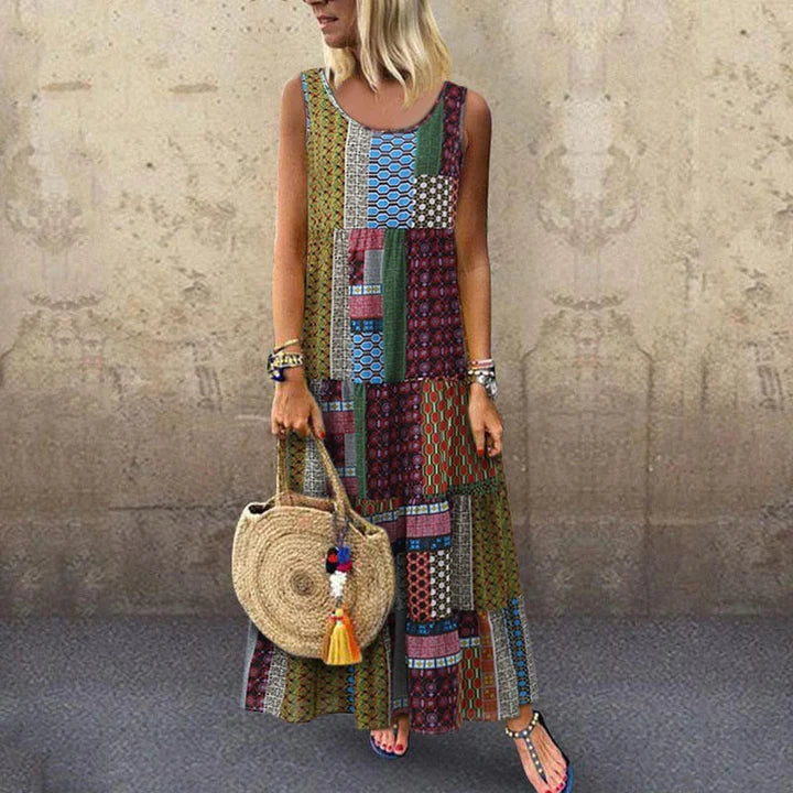 Robe Azure Bohemian Décontracté