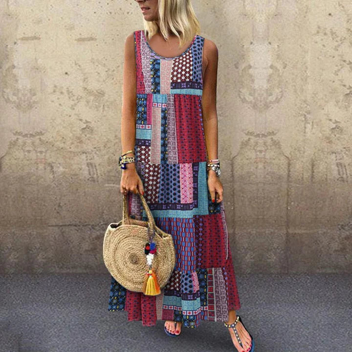 Robe Azure Bohemian Décontracté