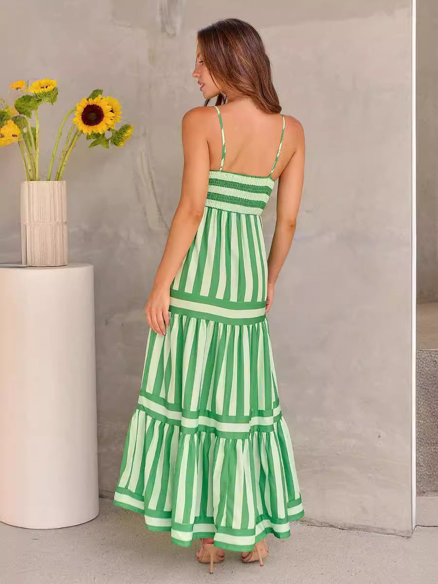Robe Maxi Rayée - Élégance et Confort d'Été