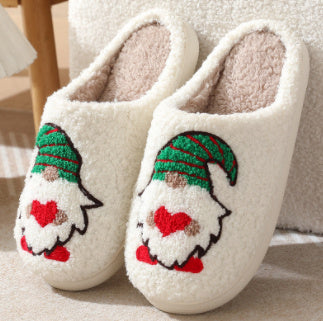 Chaussons en Peluche Femme – Motif Dessin Animé pour Toute la Famille