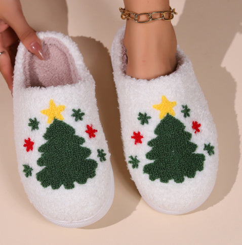 Chaussons en Peluche Femme – Motif Dessin Animé pour Toute la Famille