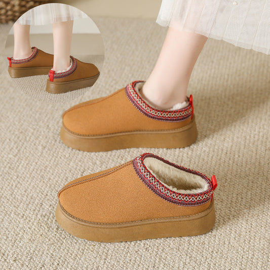 Chaussons Bottines Hiver Femme Doublées en Laine