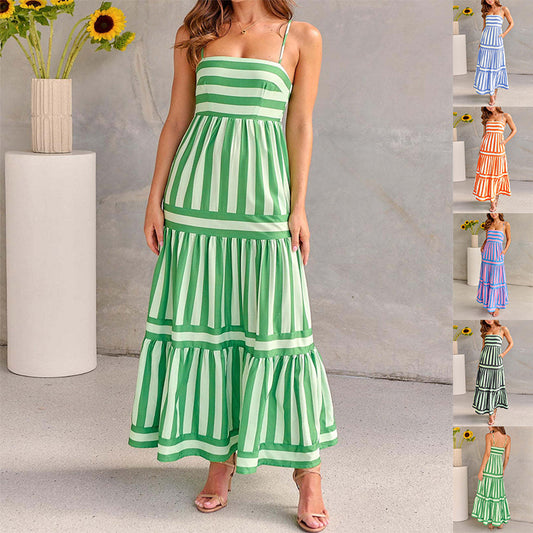 Robe Maxi Rayée - Élégance et Confort d'Été