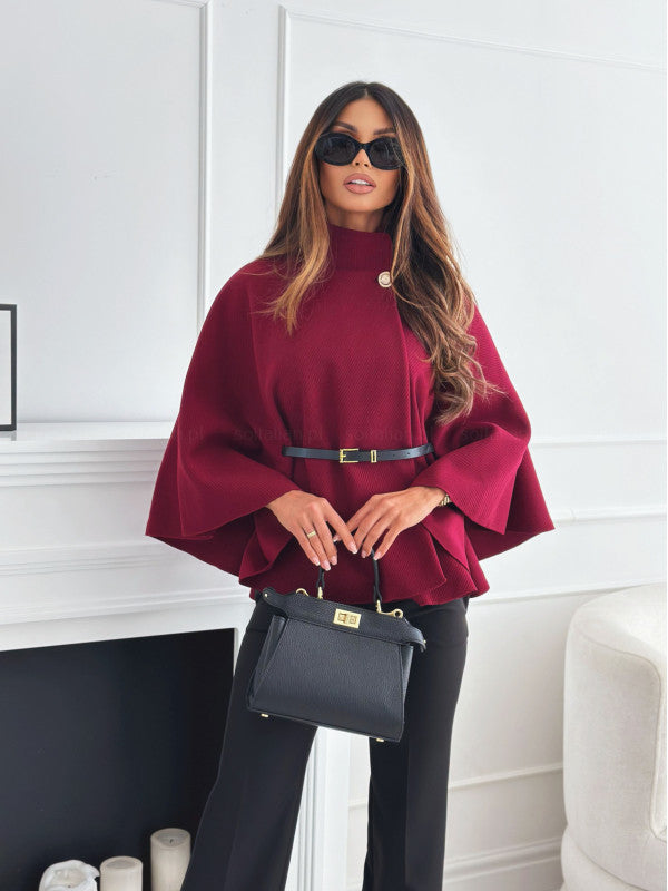 Cape Élégante Ceinturée - Charme Féminin