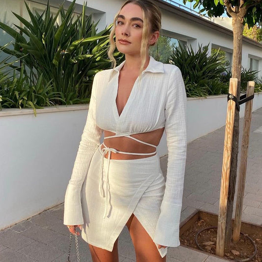 Ensemble Robe Deux Pièces Drapée - Séduction & Élégance 💖